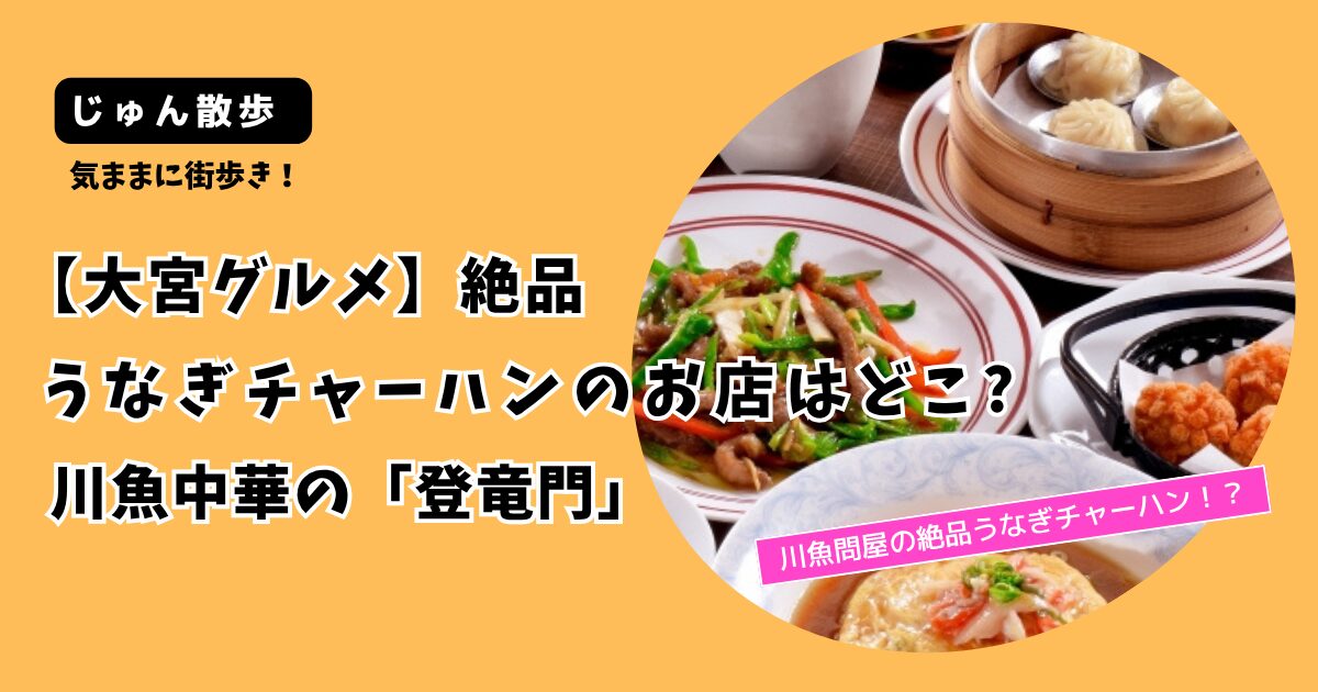 【じゅん散歩】大宮のうなぎチャーハンのお店はどこ?川魚中華の「登竜門」