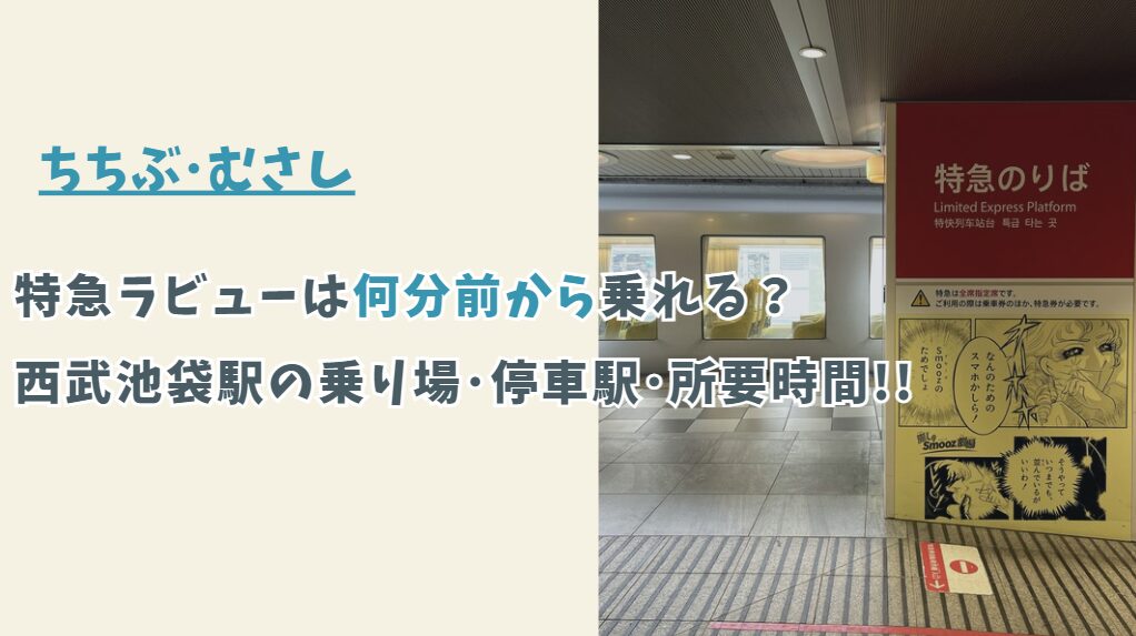 特急ラビューは何分前から乗れる？西武池袋駅の乗り場･改札と停車駅･所要時間！