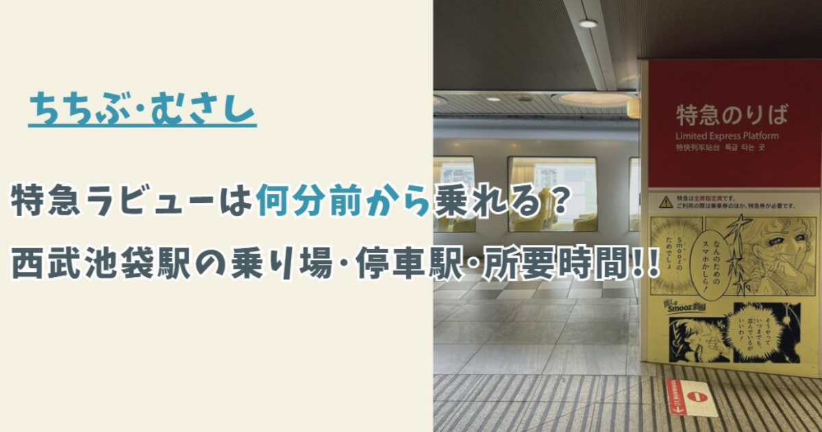 特急ラビューは何分前から乗れる？西武池袋駅の乗り場･改札と停車駅･所要時間！